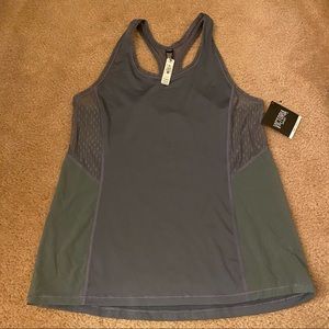 NWT Victoria’s Secret Sport Gray Mesh Lace Tank Size S